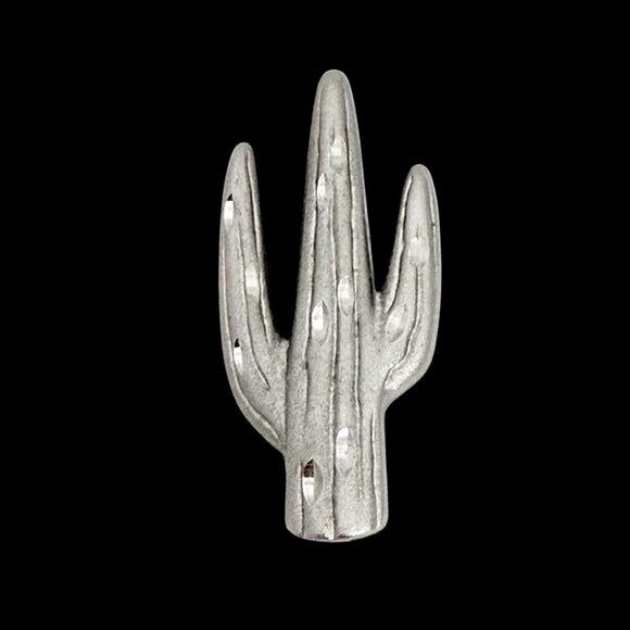 Vintage Cactus Brooch w/Sparkling Diamond Cuts - Picture 3 of 5